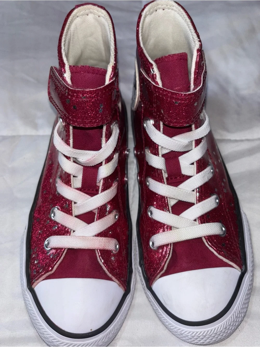 Converse All Star Ruby Red Glitter High-Top Sneakers